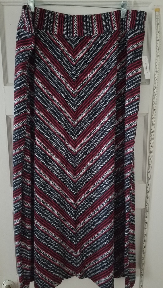 Westport Blue Red White maxi skirt